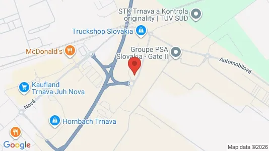 Lokaler til leje i Trnava - kort over placeringen