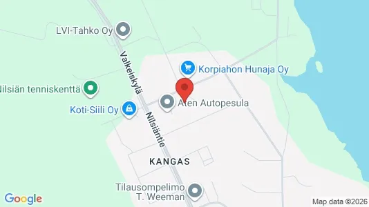 Værkstedslokaler til leje i Kuopio - kort over placeringen