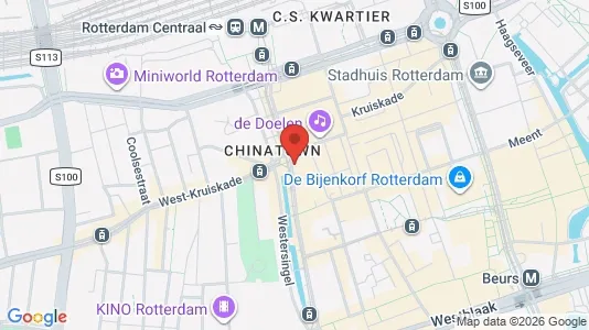 Lokale biurowe Do wynajęcia i Rotterdam Centrum - kort over placeringen
