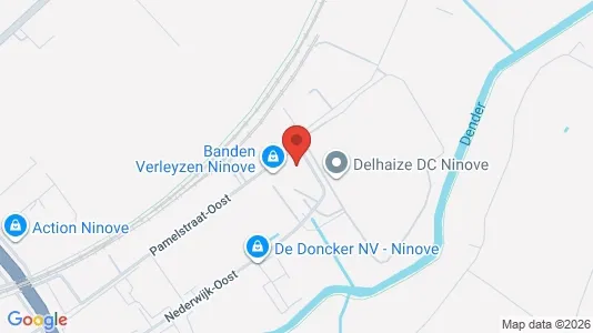 Lager til leie i Ninove - kort over placeringen