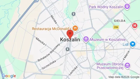 Nieruchomości komercyjne Do wynajęcia i Koszalin - kort over placeringen