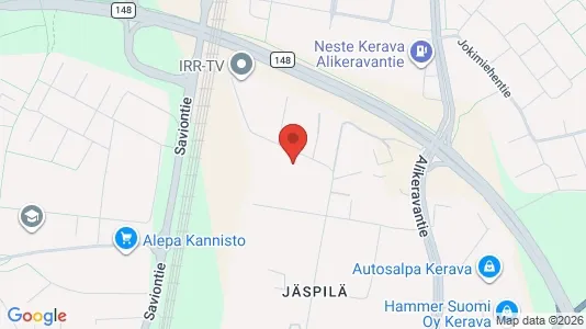 Lokaler til leje i Kerava - kort over placeringen