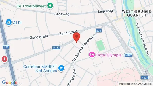 Gewerbeflächen zur Miete i Brugge – Foto von Google Street View