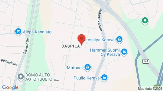 Nieruchomości przemysłowe Do wynajęcia i Kerava - kort over placeringen
