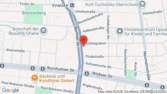 Espacios de oficina En alquiler i Berlin Pankow - kort over placeringen