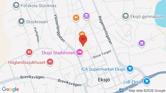 Lokaler til leje i Eksjö - Foto fra Google Street View