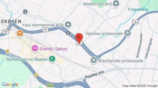 Espacios de oficina En alquiler i Oslo Ullern - kort over placeringen