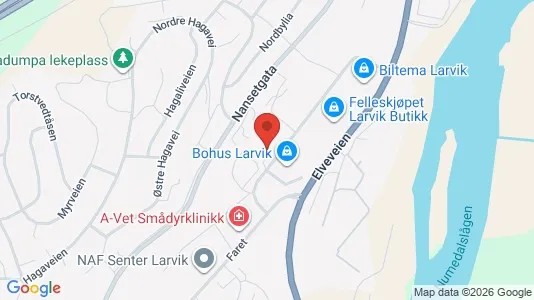 Nieruchomości komercyjne Na sprzedaż i Larvik - kort over placeringen