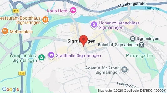 Nieruchomości komercyjne Do wynajęcia i Sigmaringen - kort over placeringen