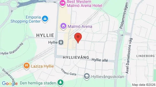 Kantorruimte te huur i Hyllie - kort over placeringen
