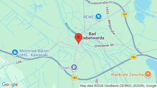 Commercial properties for rent i Elbe-Elster - kort over placeringen