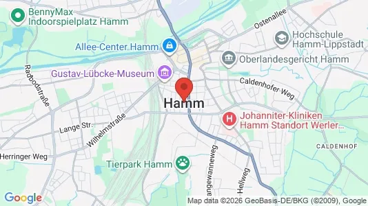 Lokale biurowe Do wynajęcia i Hamm - kort over placeringen