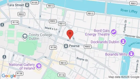 Kontorlokaler til salg i Dublin 2 - kort over placeringen