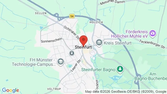 Sklepy Do wynajęcia i Steinfurt - kort over placeringen
