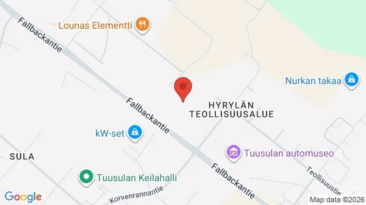Industrial properties for rent i Tuusula - kort over placeringen