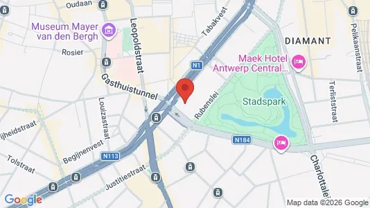 Kontorlokaler til leje i Stad Antwerp - kort over placeringen