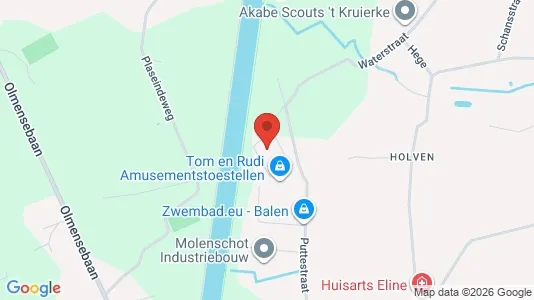 Lagerlokaler til leje i Balen - kort over placeringen