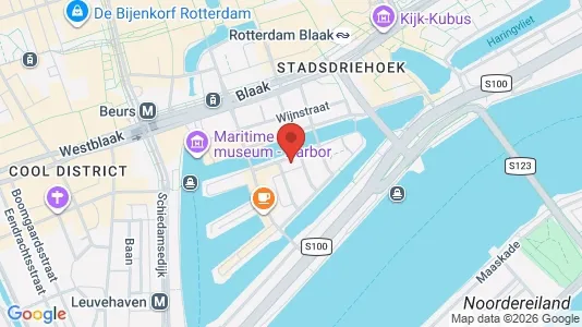 Kontorlokaler til leje i Rotterdam Centrum - kort over placeringen