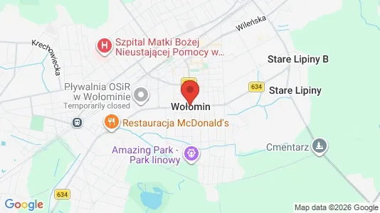 Kantorruimte te huur i Wołomiński - kort over placeringen