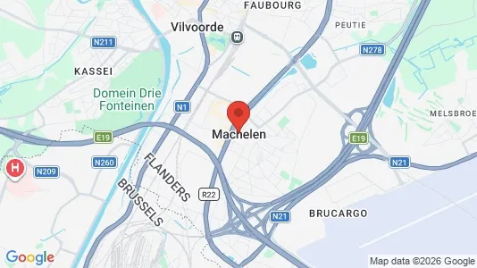 Kontorlokaler til leje i Machelen - kort over placeringen