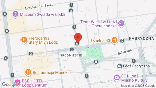 Lokaler til leie i Łódź - kort over placeringen