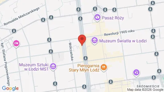 Liikekiinteistöt Vuokrattavana i Łódź - kort over placeringen