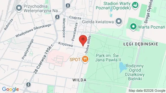 Lokaler til leie i Poznań - kort over placeringen