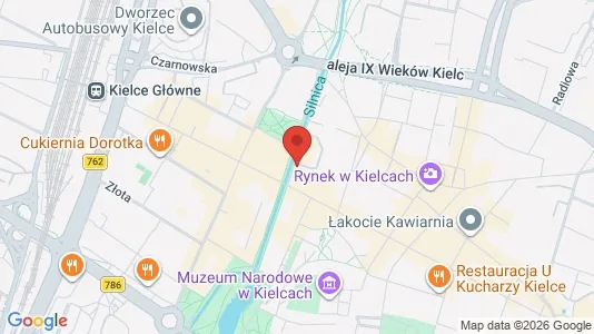 Nieruchomości komercyjne Do wynajęcia i Kielce - kort over placeringen