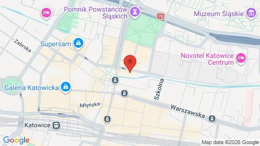 Gewerbeflächen zur Miete i Katowice - kort over placeringen