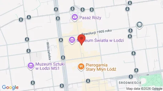 Lokaler til leje i Łódź - kort over placeringen