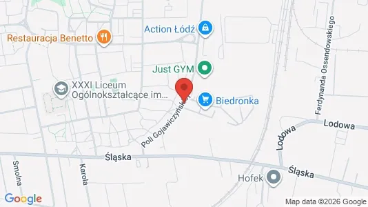 Liikekiinteistöt Vuokrattavana i Łódź - kort over placeringen