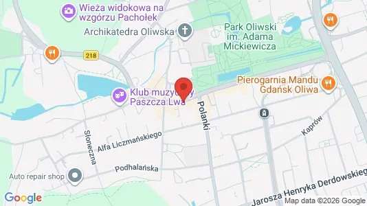 Liikekiinteistöt Vuokrattavana i Gdańsk - kort over placeringen