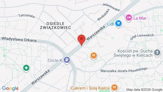 Nieruchomości komercyjne Do wynajęcia i Kielce - kort over placeringen