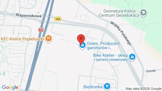 Företagslokaler för uthyrning i Kielce - kort over placeringen