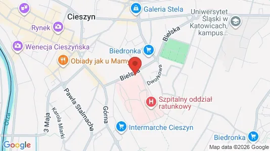 Gewerbeflächen zur Miete i Cieszyński – Foto von Google Street View