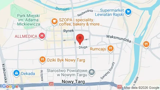Gewerbeflächen zur Miete i Nowotarski - kort over placeringen