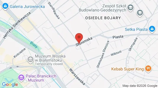Lokaler til leie i Białystok - kort over placeringen