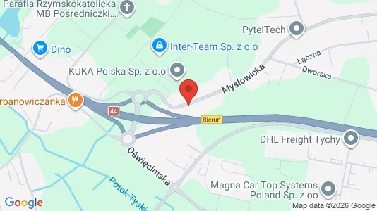 Nieruchomości komercyjne Do wynajęcia i Tychy - kort over placeringen
