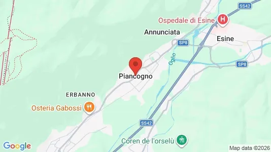 Sklepy Do wynajęcia i Piancogno - kort over placeringen