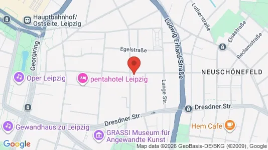 Büros zur Miete i Leipzig - kort over placeringen