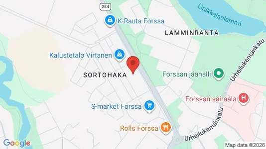 Företagslokaler för uthyrning i Forssa - kort over placeringen