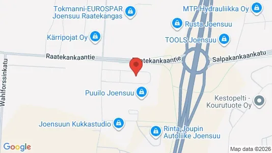 Commercial properties for rent i Joensuu - kort over placeringen