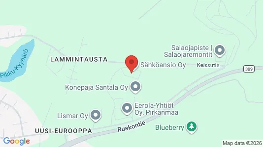 Verkstedhaller til leie i Lempäälä - kort over placeringen