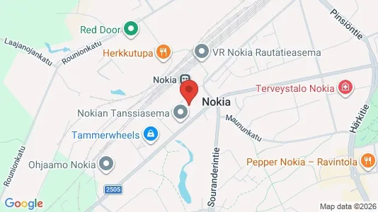 Magazyny Do wynajęcia i Nokia - kort over placeringen