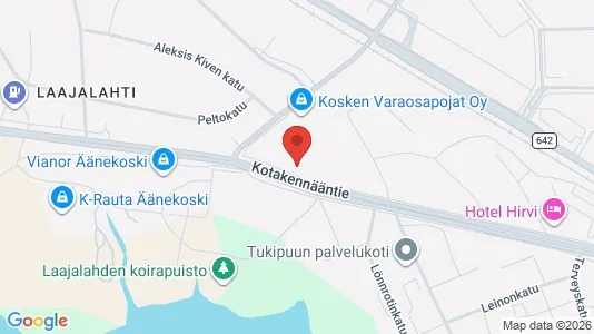 Kontorlokaler til leje i Äänekoski - kort over placeringen