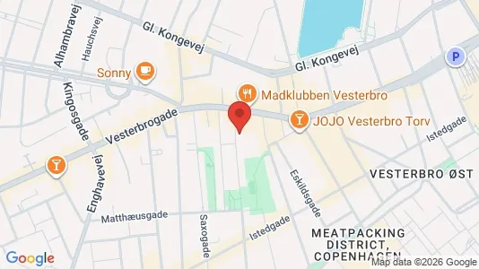 Lokale biurowe Do wynajęcia i Vesterbro - kort over placeringen