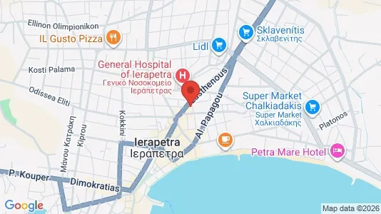 Lokale biurowe Do wynajęcia i Ierapetra - kort over placeringen