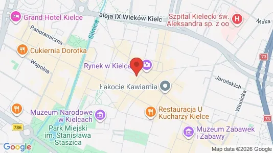 Toimistotilat Vuokrattavana i Kielce - kort over placeringen