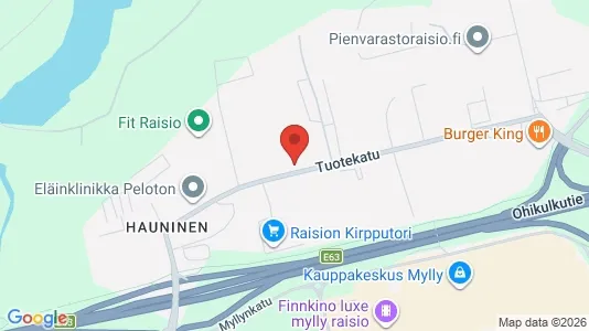 Toimistotilat Vuokrattavana i Raisio - kort over placeringen