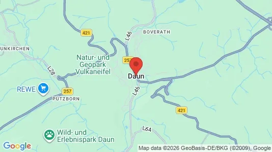 Horeca panden te huur i Vulkaneifel - kort over placeringen
